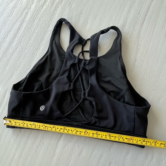 Lululemon Tied To It Crossover Black Strappy Sports Bra | 8 - Picture 2 of 4